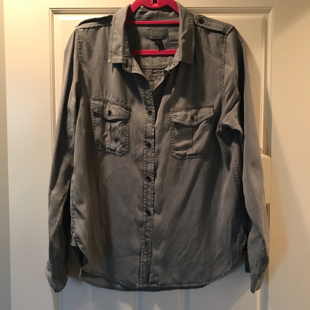 Gray Button Up shirt